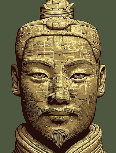 Terracotta krijger - oude gouden kunst