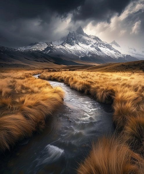 Lichtonderbreking over pieken van fernlichtsicht