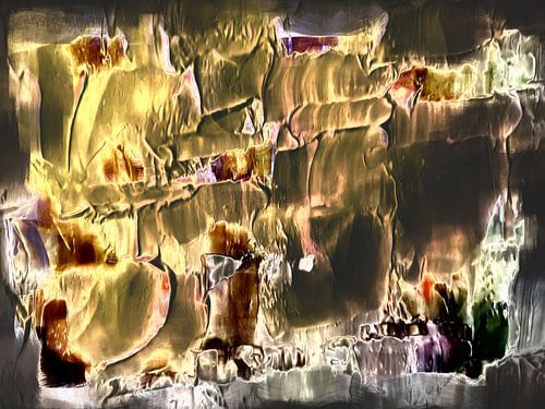 Abstract in shades of yellow and brown