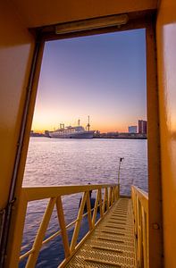 SS Rotterdam and water taxi jetty