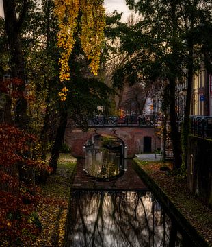 Nieuwegracht, Utrecht in herfstkleuren.