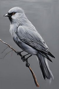 La peinture de l'oiseau observateur