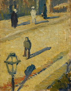 Emile Bernard - Straßenszene (1885)