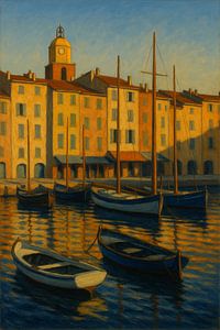 Saint-Tropez Hafen Gelassenheit - Frankreich an der Küste Wandkunst
