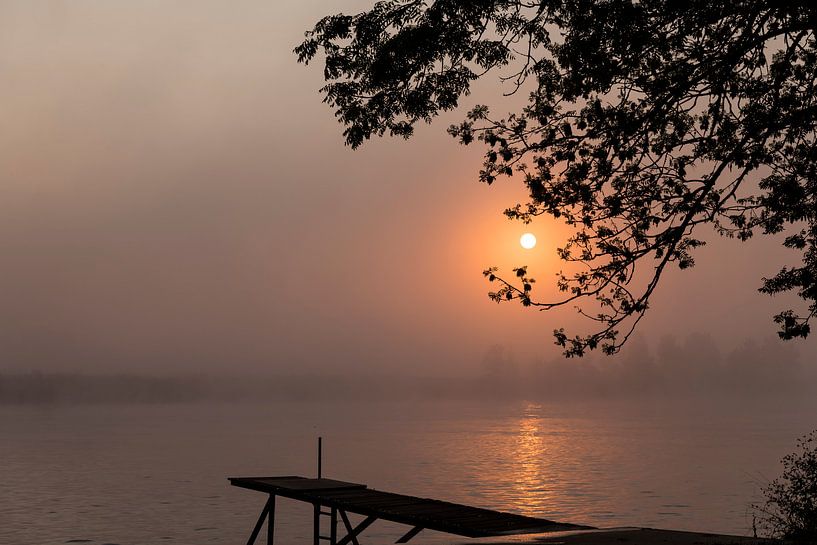 Lever de soleil avec du brouillard sur les mailles par ChrisWillemsen