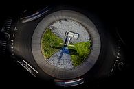 Volkwagen Kever lange belichting Dronefoto in De Bilt van Jan Hermsen thumbnail