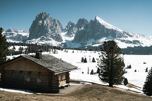 Hütte auf der Seiser Alm