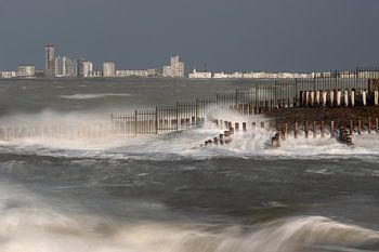 Stormy weather at the mouth of the Westerwelde
