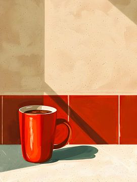 Koffie illustratie in het ochtend licht van But First Framing
