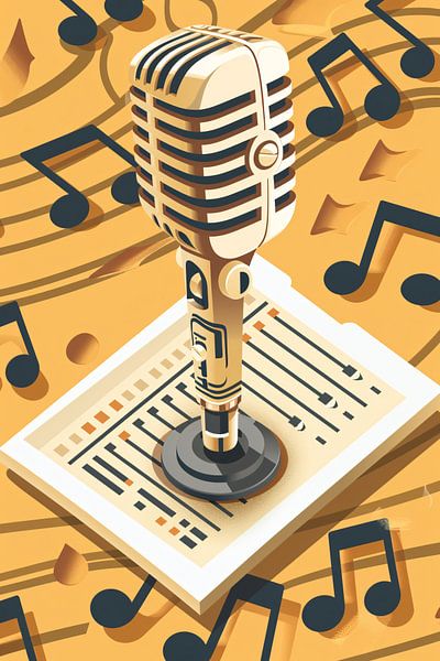 Gold Microphone with Nut Bar in Art Deco Style by Imperial Art House