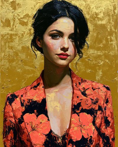 vrouw met bloemen