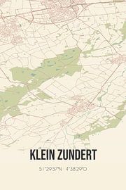 Alte Karte von Klein Zundert (Nordbrabant) von Ortsdrucke
