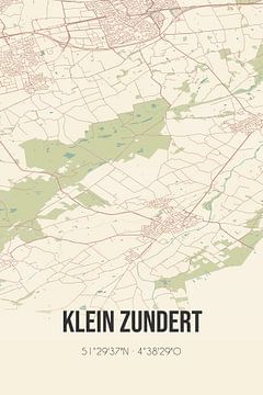 Vintage landkaart van Klein Zundert (Noord-Brabant) van Rezona