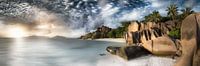 Plage de rêve aux Seychelles au coucher du soleil par Voss Fine Art Fotografie Aperçu