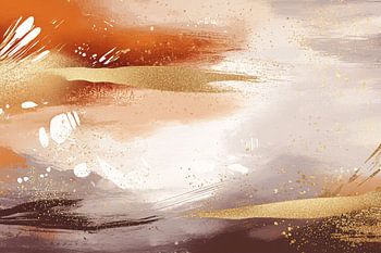 Warmer Abstrakt mit goldenen Akzenten