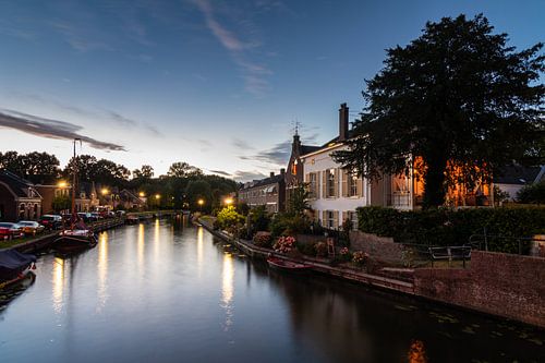 The city of Oud-Zuilen (Utrecht/ Netherlands)  in the evening light