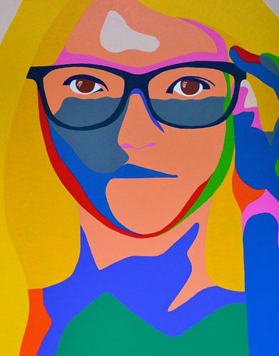  See you later, modern woman with glasses.