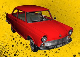 DKW Junior in red & yellow