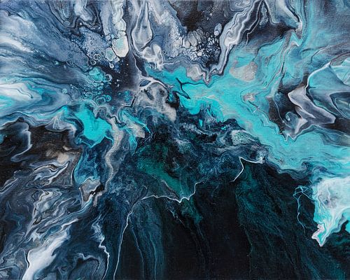 Laguna - Abstract painting by acrylic paint on canvas