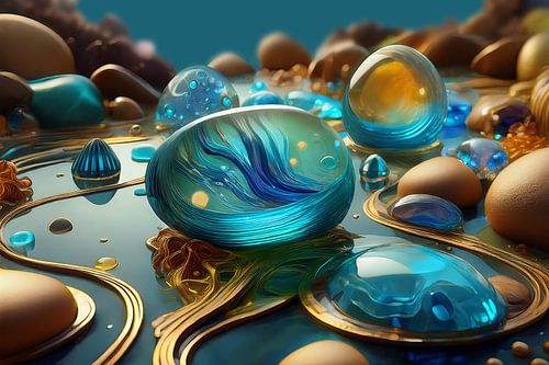 Blauwe toekomstwereld