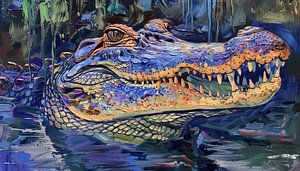 Abstraktes Aligator-Panorama