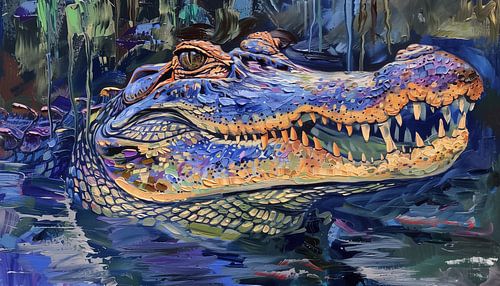 Panorama abstrait de l'aligator