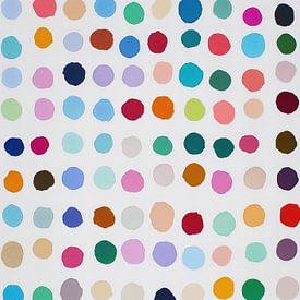 Abstract Wit Gekleurde Stippen van Niklas Maximilian
