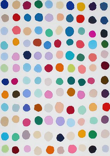 Abstrait Blanc Coloré Points