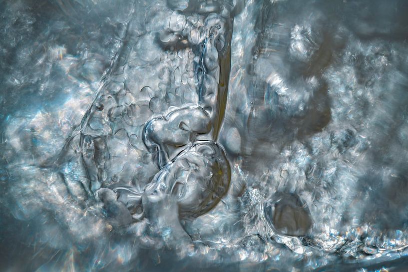 Blauw Turquoise Abstract | Fotokunst van Nanda Bussers