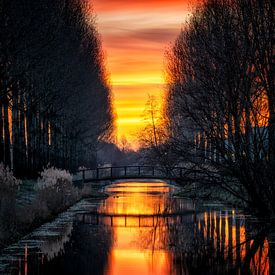 Sonnenaufgang in Tilburg von Ronald Westerbeek