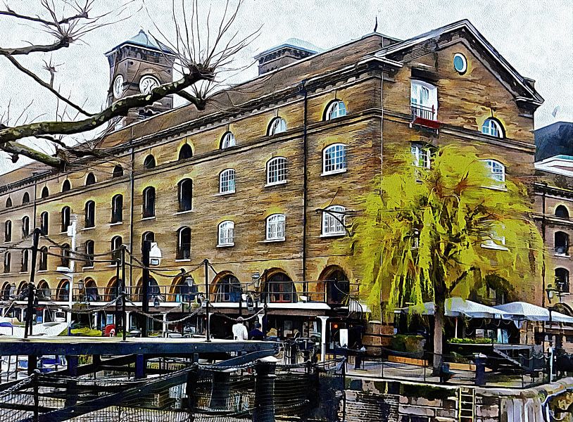 Calm at St Katharine Docks London by Dorothy Berry-Lound
