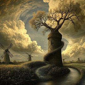 Windmolens in dromenland van Skyfall
