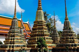 Mondes au temple Wat Pho à Bangkok, Thaïlande sur Dieter Walther