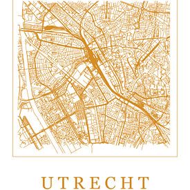 Gestylter Stadtplan von Utrecht von Peter Hooijmeijer