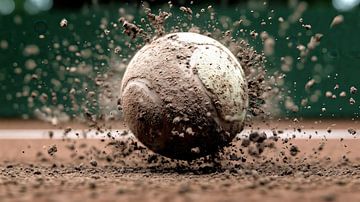 Tennis ball on clay court: dynamics and dust by Frank Heinz