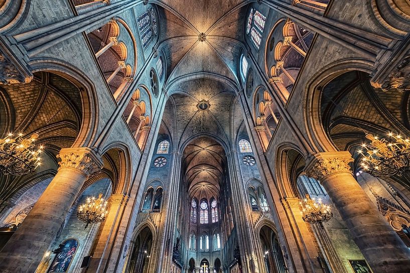 Die Architektur von Notre-Dame von Manjik Pictures
