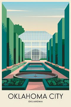 Oklahoma City Vintage Reisposter van Poster Art Shop