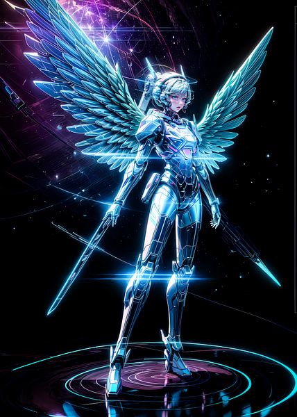 Blue Girl Robot Sci Fi Anime par Ruzerin