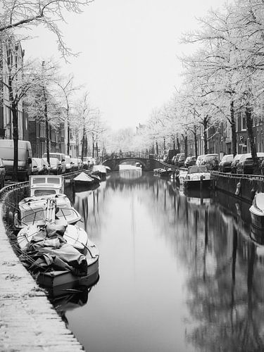 Haarlem: Bakenessergracht winterochtend 2. van OK