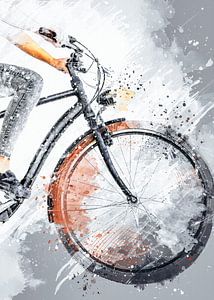 Biker Aquarell Sport #Fahrrad von JBJart Justyna Jaszke