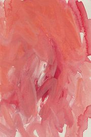 Rosa und korallenrote Pinselstriche von Dina Dankers
