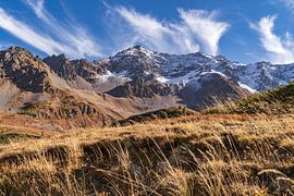 Autumnal mountain scenery in France