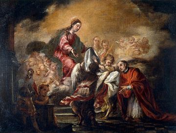 Oplegging van de Kazuifel op de heilige Ildephonsus, Juan de Valdés Leal