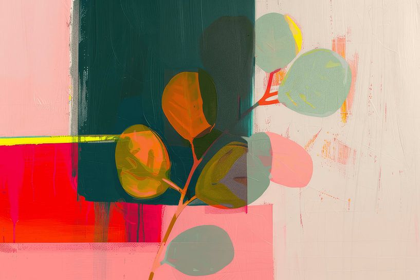 Colourful botanical abstract by Studio Allee
