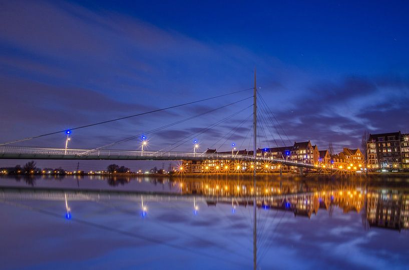 Bicycle bridge reflection by Alfred Benjamins
