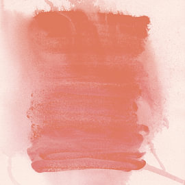 Abstrakte Form in roter Aquarellfarbe. von Abstrakte minimalistische Kunst