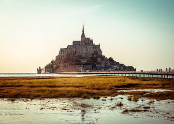 Mont St Michel Zonsondergang van Thijs van Beusekom