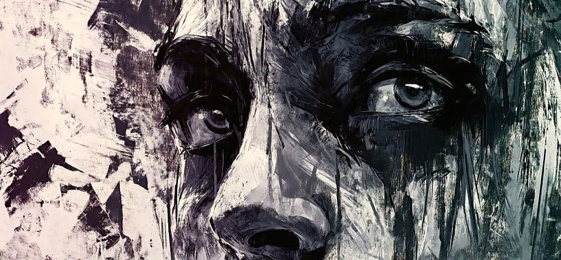 Expression faciale de crainte et de regard d'attente par Frank Heinz