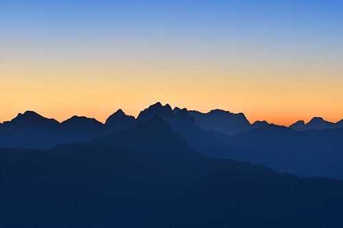 Atmospheric dawn over the Allgäu mountains