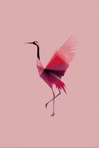 Kraanvogel in Origami van Roze Harmonie